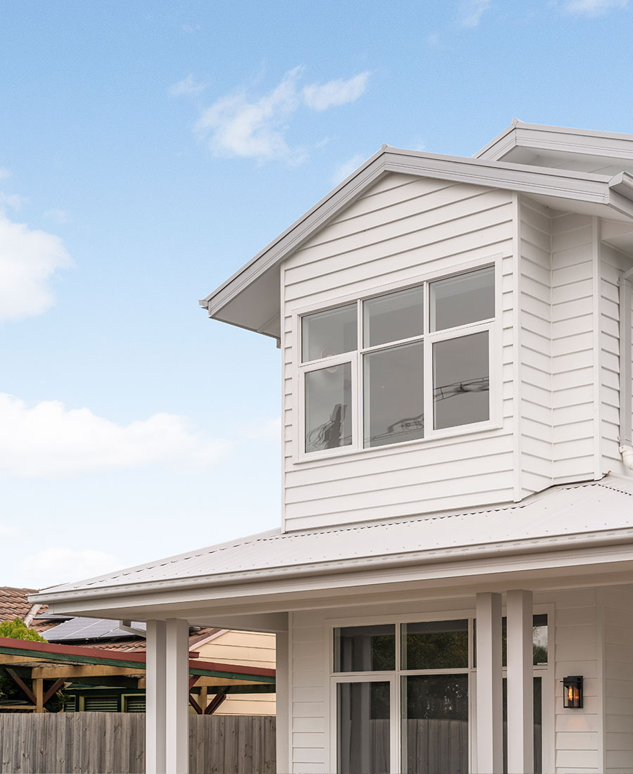 Seaford Road, Seaford: a white house with a roof