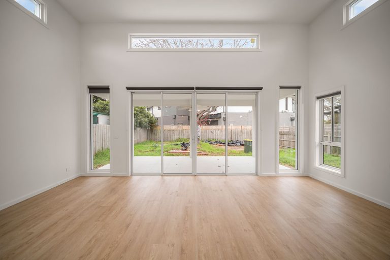 Seaford Road, Seaford: a room with sliding glass doors